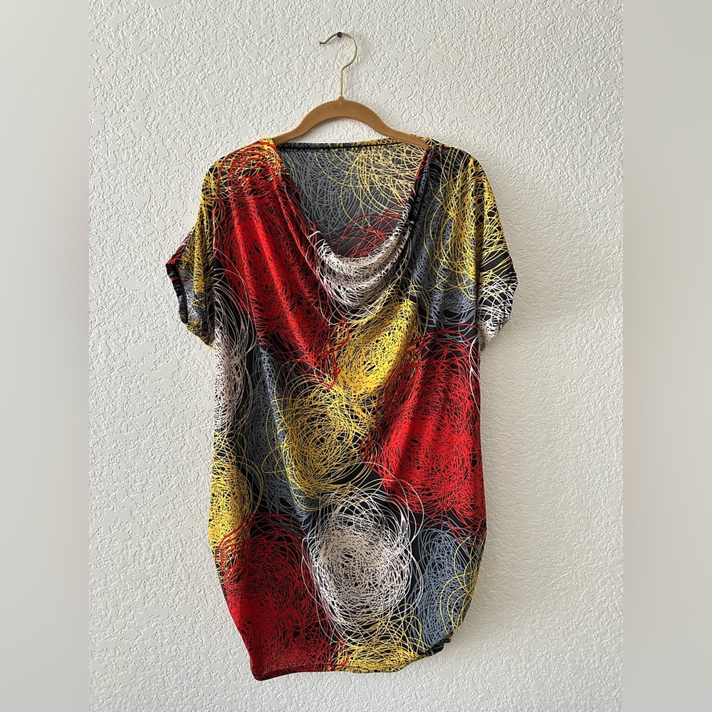 Colorful Abstract Patterned Dress